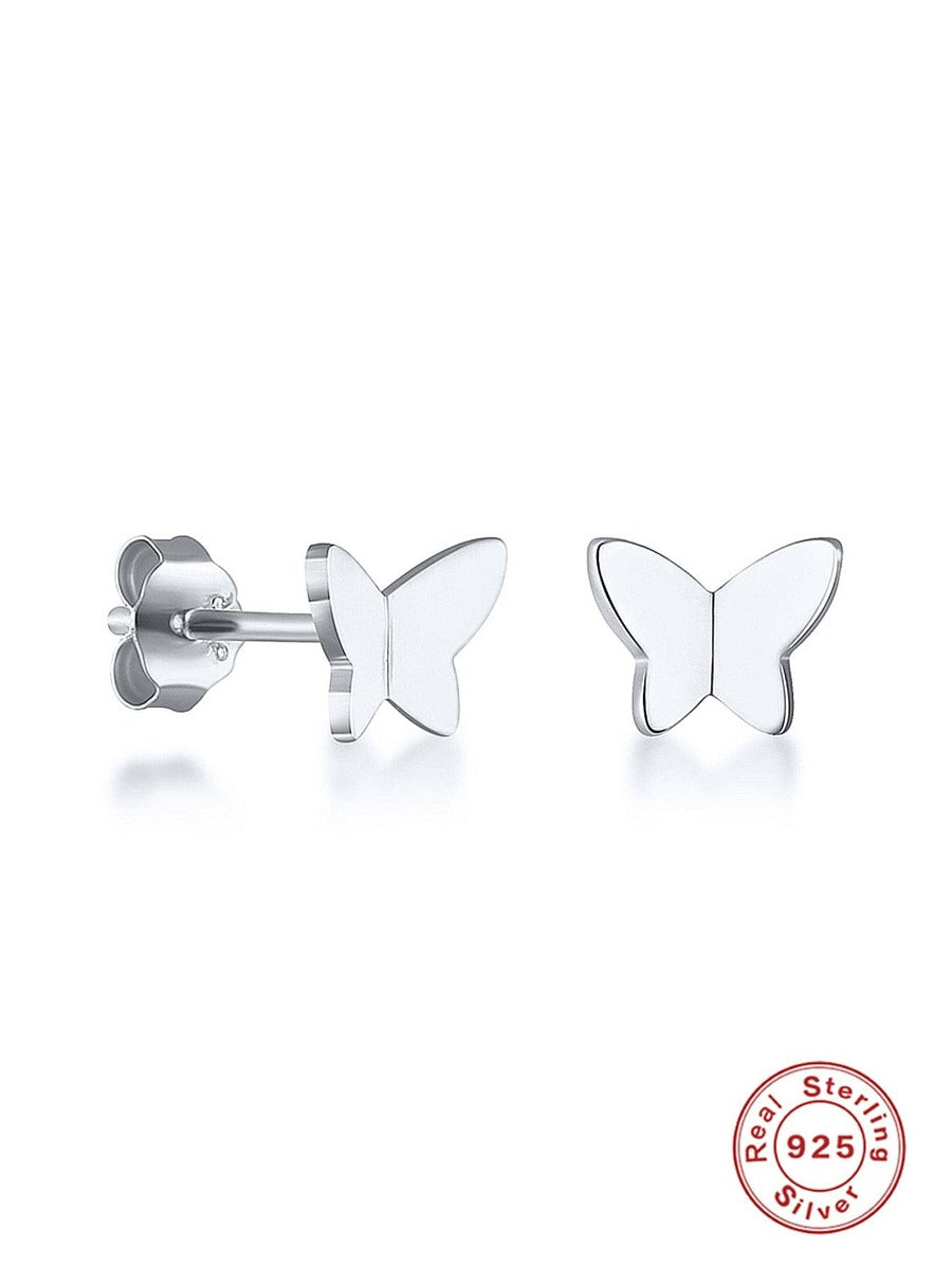 Butterfly 925 Silver Stud Earrings