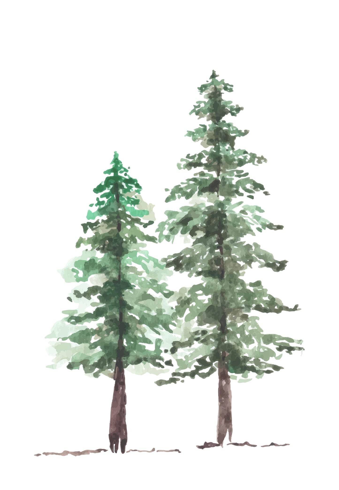 Fir Trees Christmas Tag