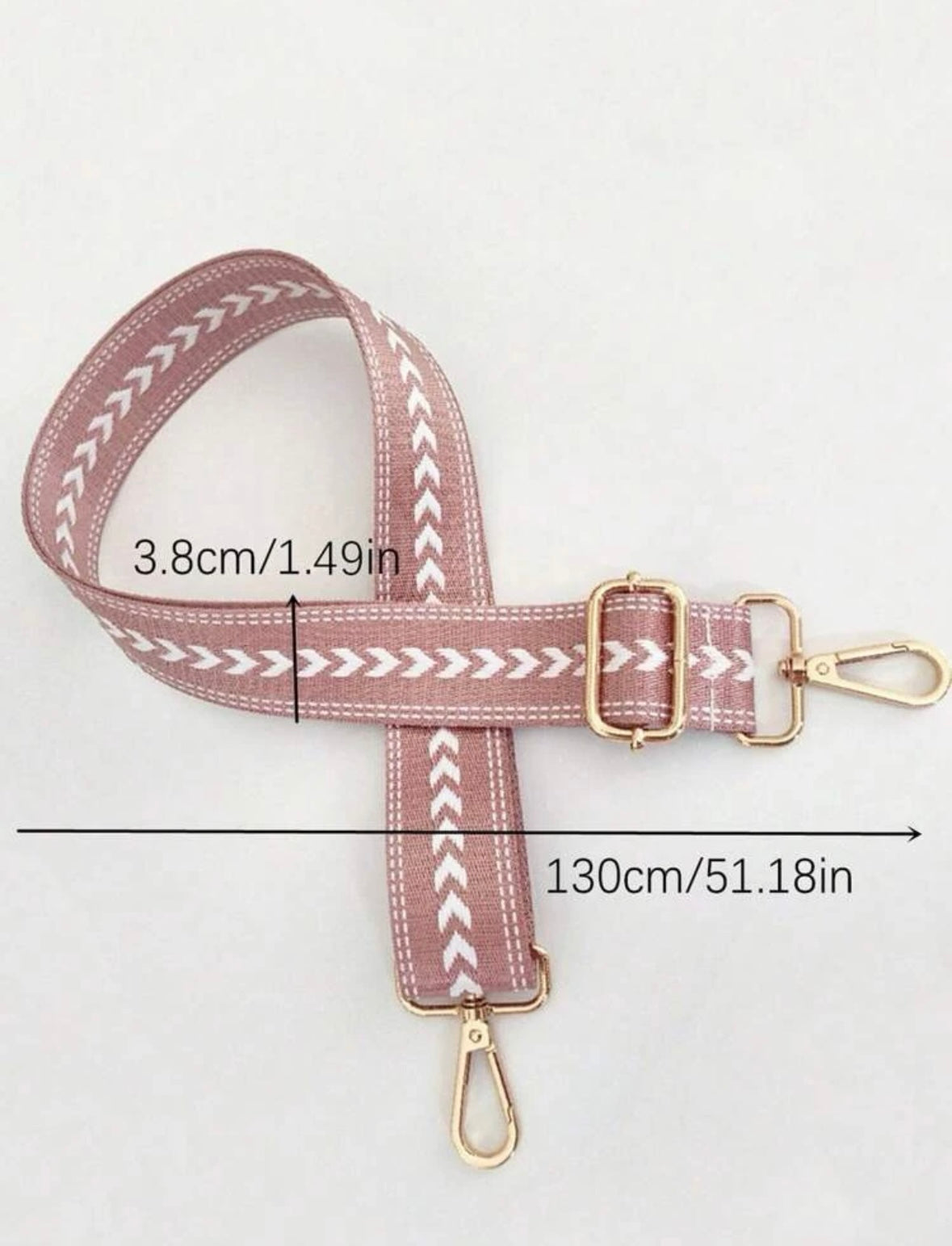 Pink Geo Crossbody Bag Strap