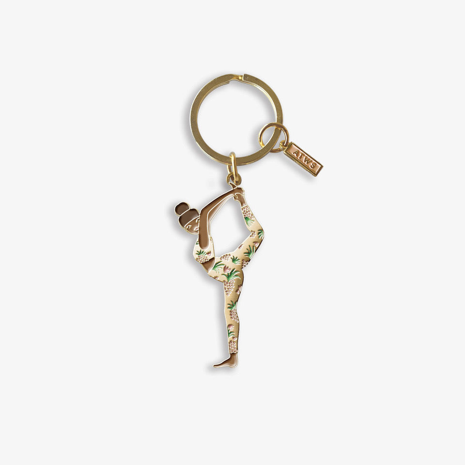 Yoga Girl Enamel Key Chain