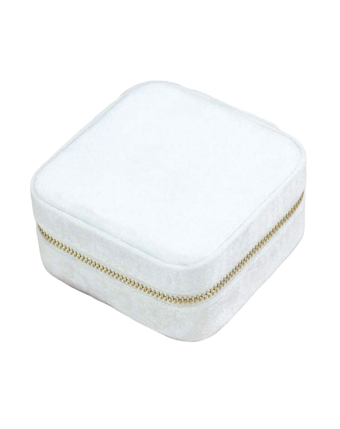 Mini Vinyl Travel Jewellery Box with Tassel - Cream