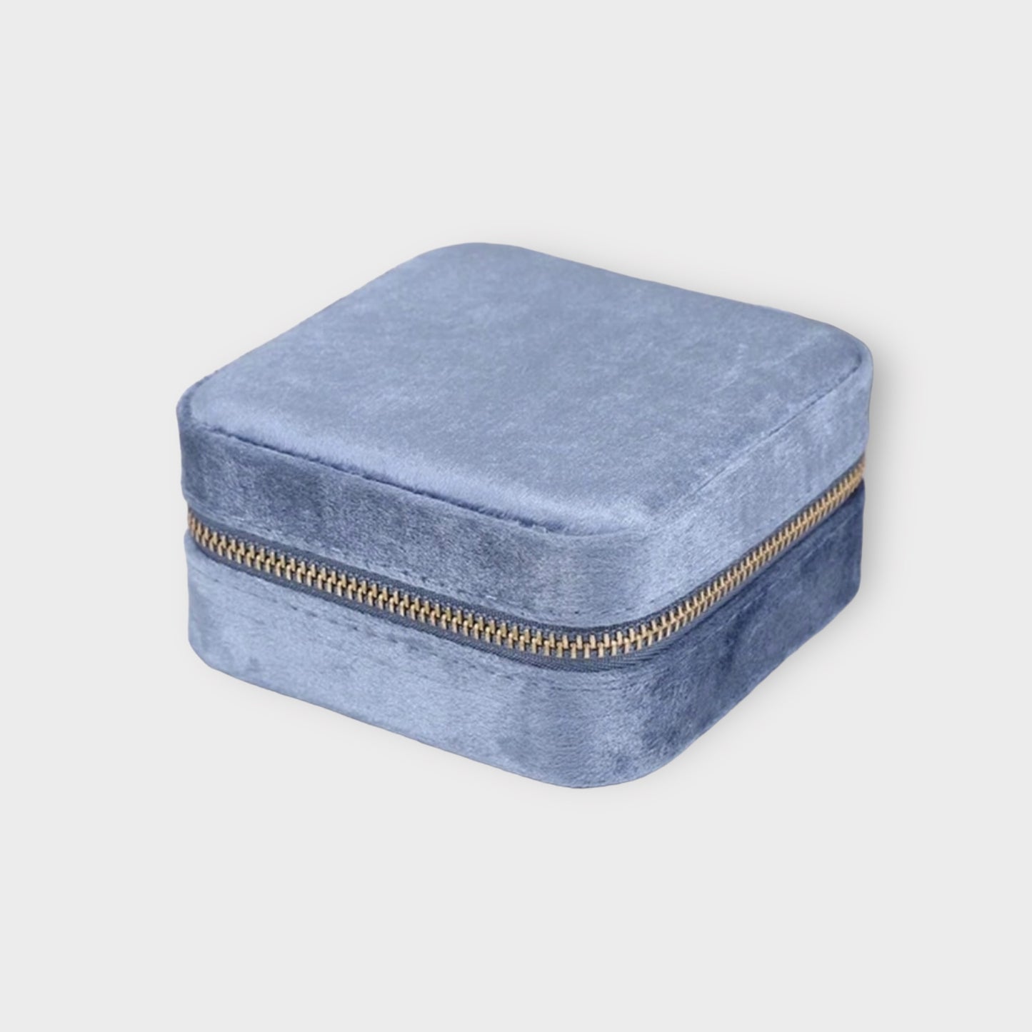 Mini Luxe Velvet Jewellery Box - Blue