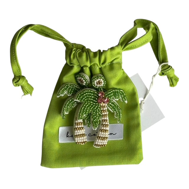 Palm Earrings - Green