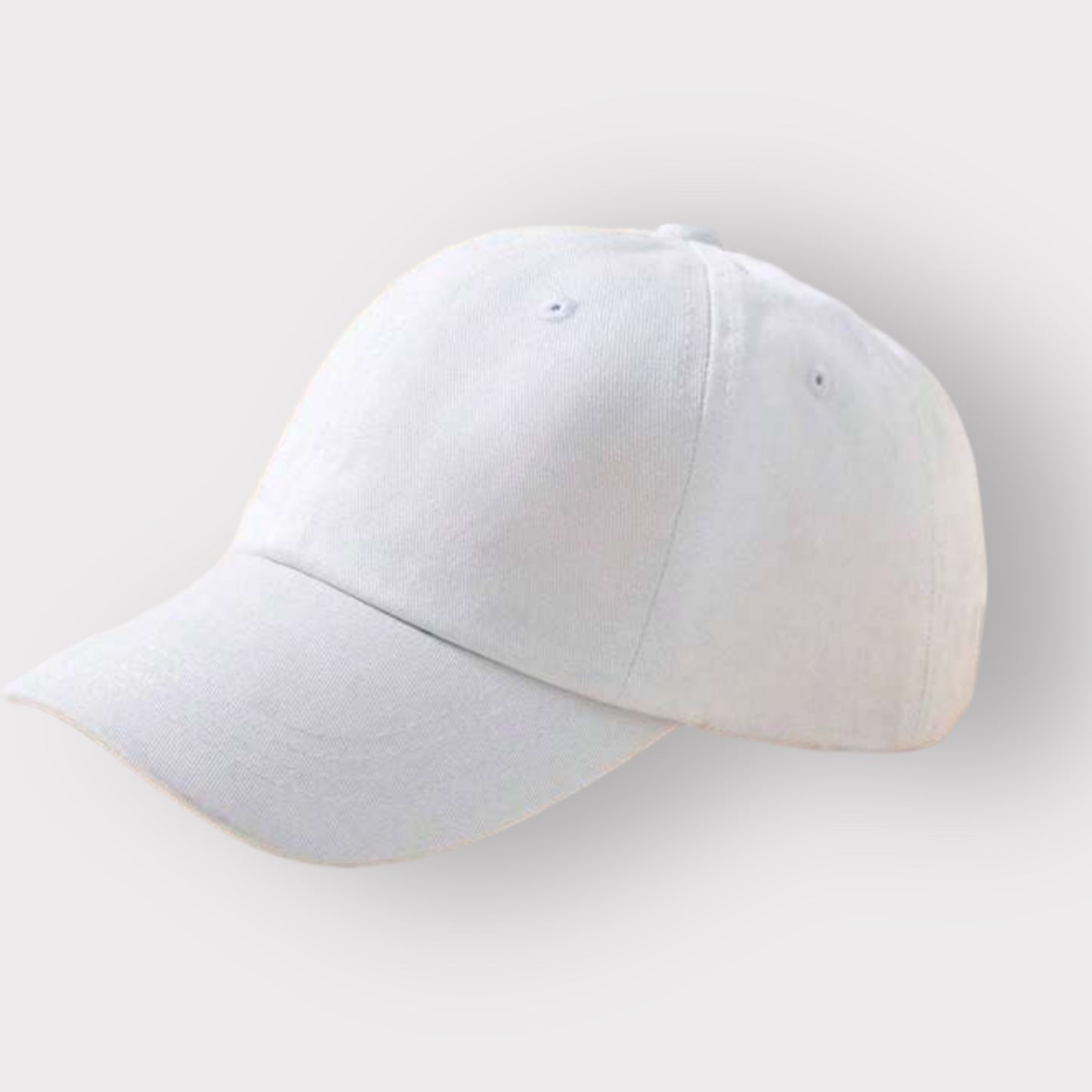 ponytail hole baseball style cap - white