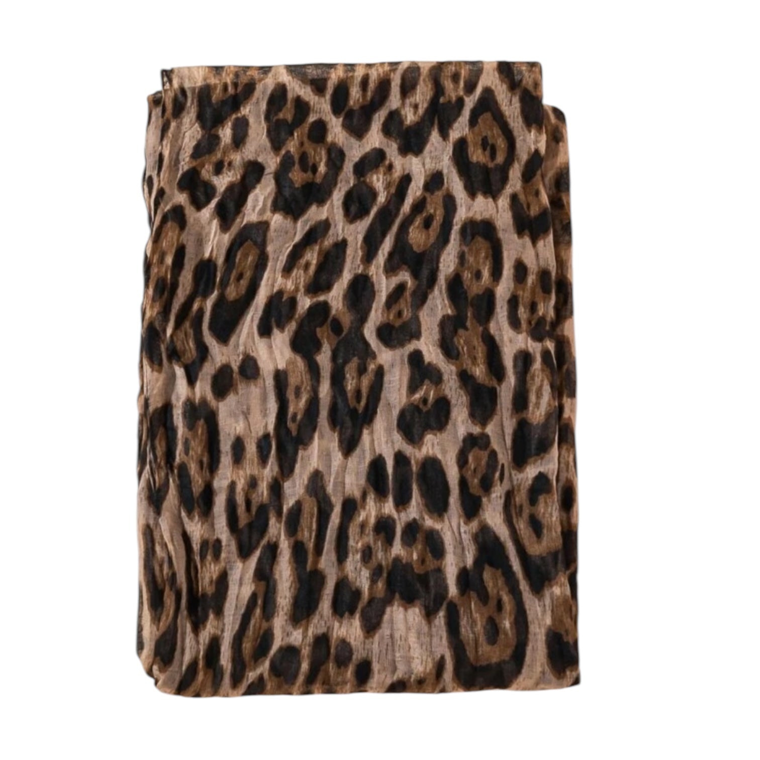 leopard print sheer long scarf