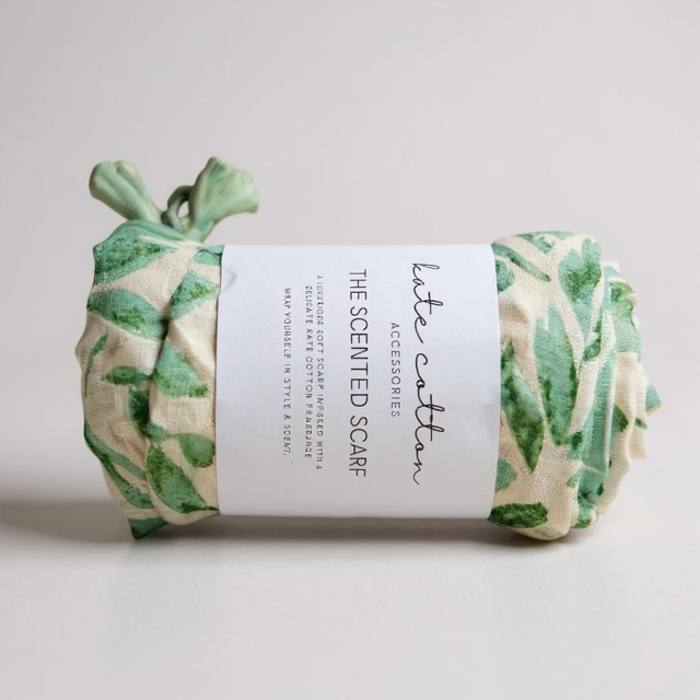 leaf scented scarf gift roll