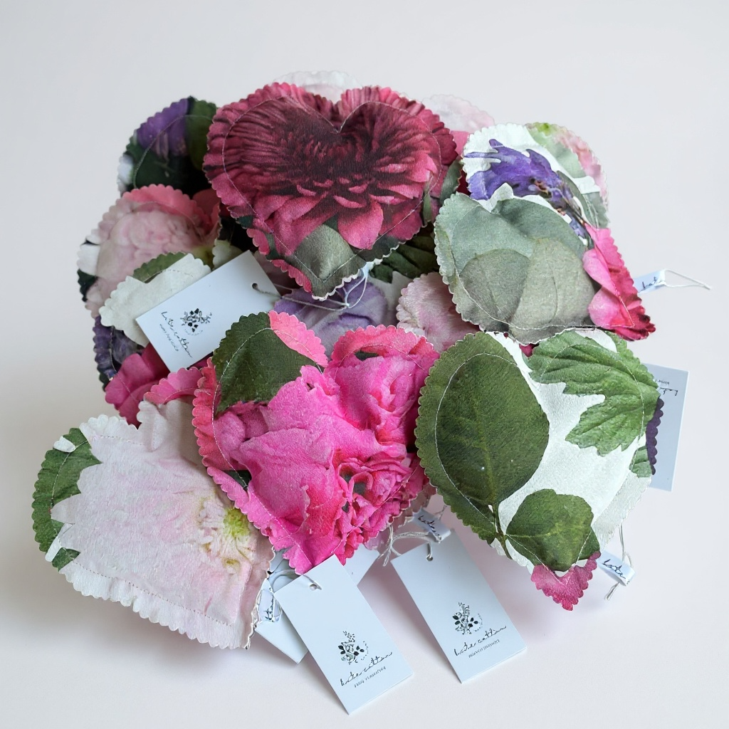 Ravioli Scented Heart Sachet - Peony Rose