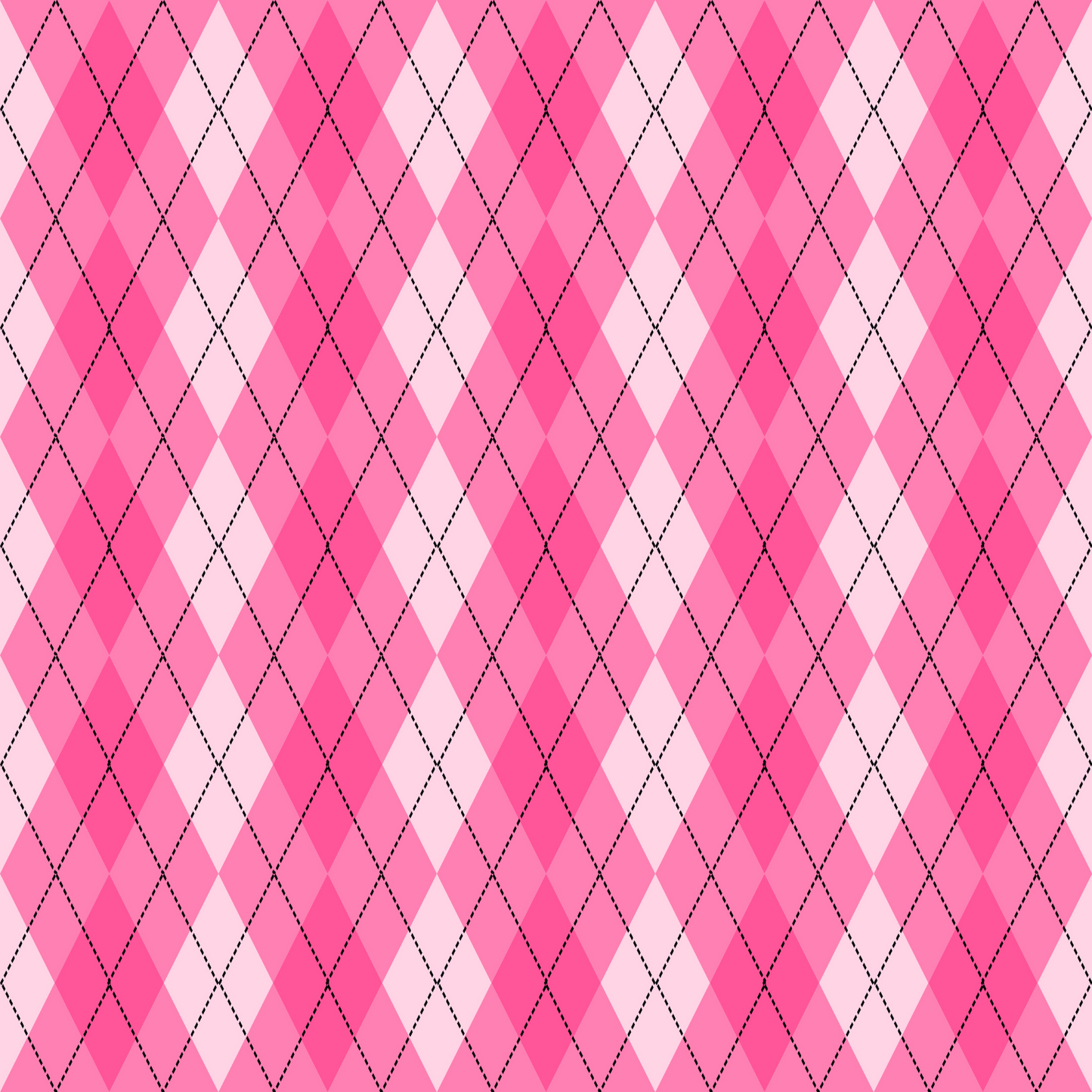 Pink Diamond Plaid Card