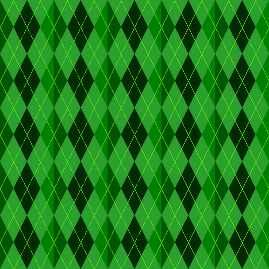 Green Diamond Plaid Card