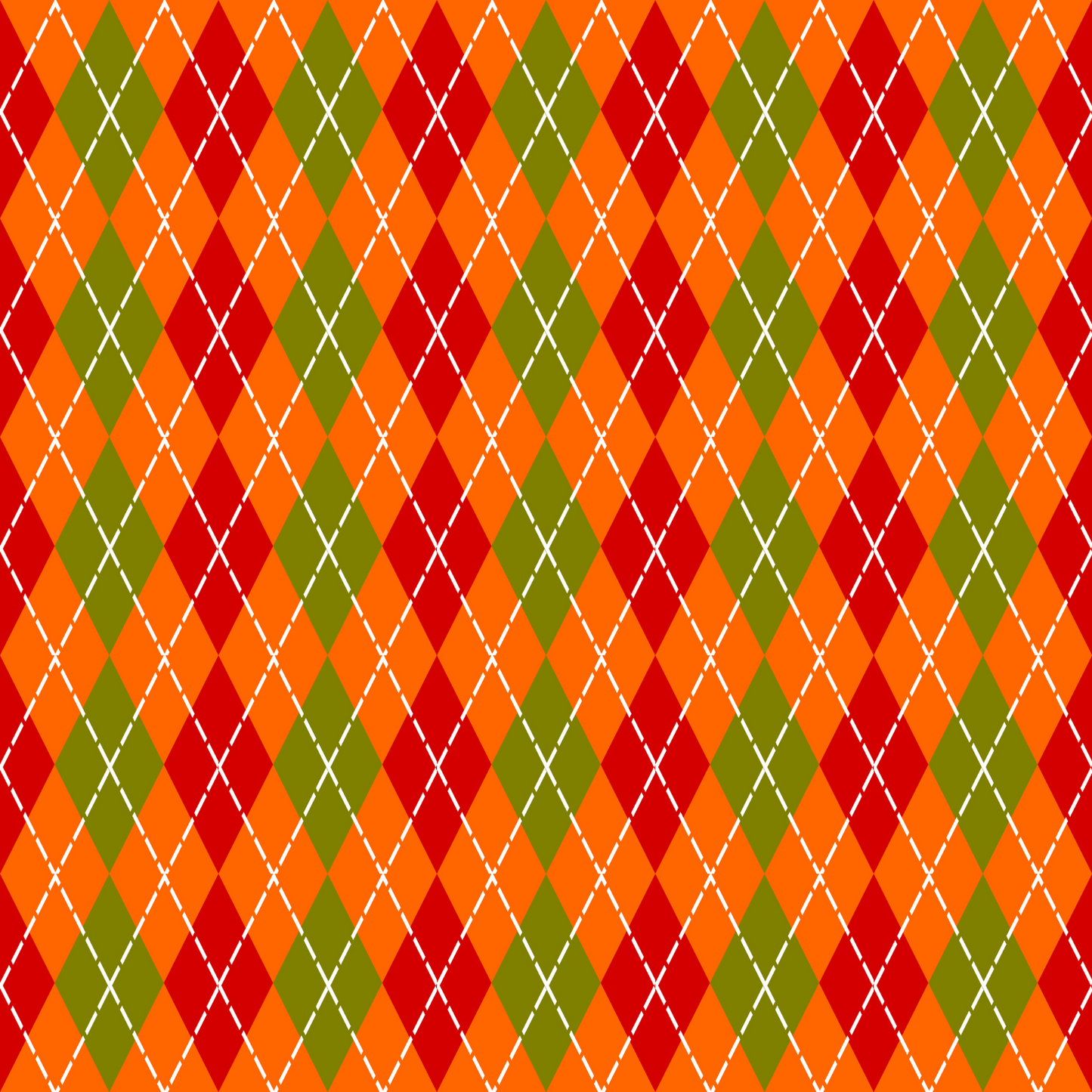 Orange Diamond Plaid Card
