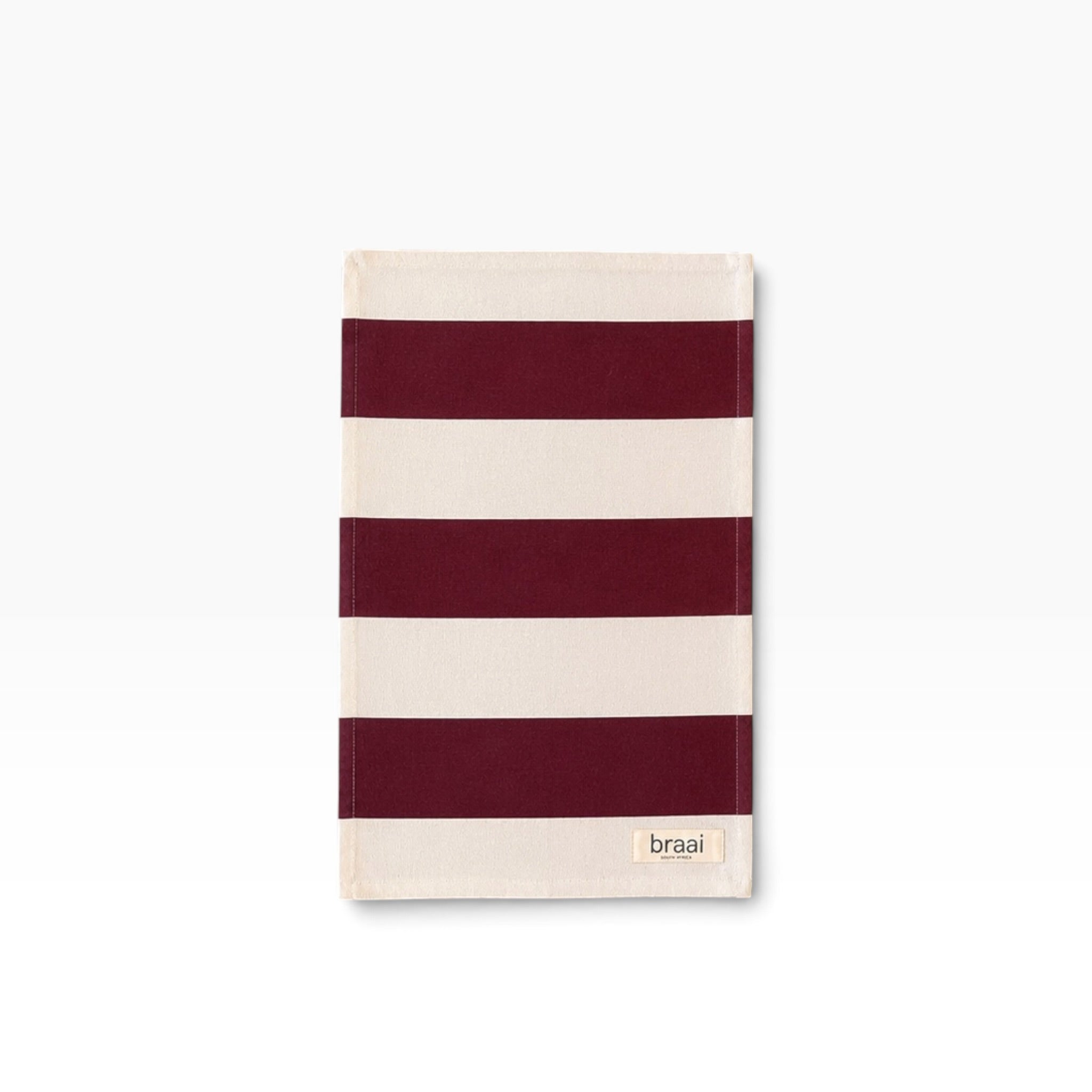 Braai South Africa | Braai Cloth - Rugby Stripe Burgundy