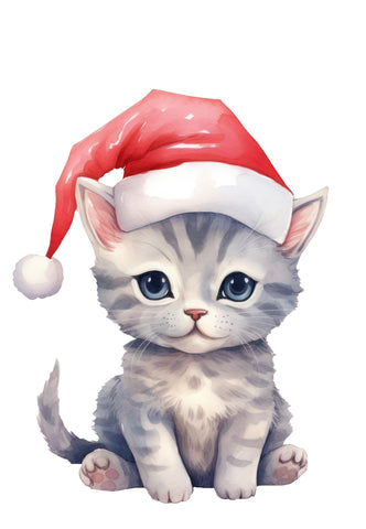 Cute Kitten Christmas Tag