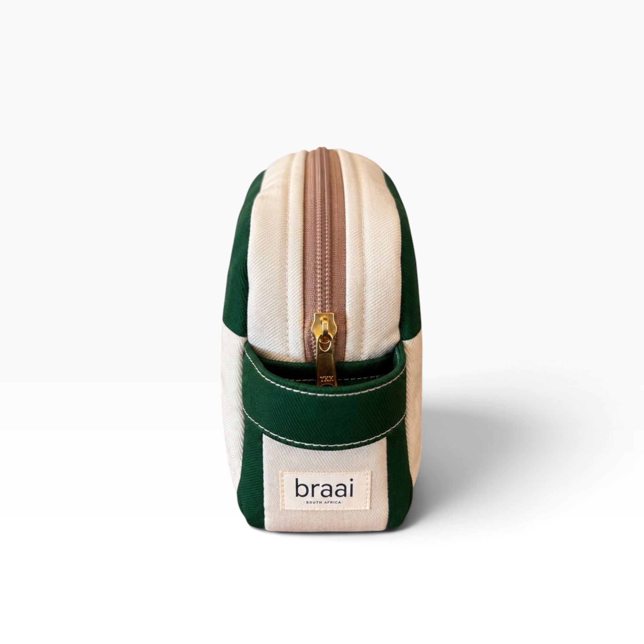 Braai South Africa | Toiletry Bag - Rugby Stripe Green