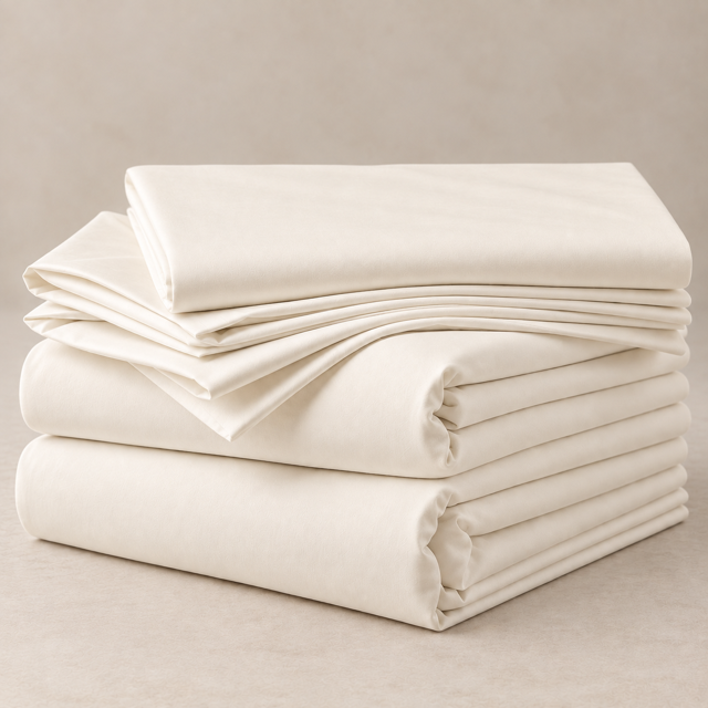 Kate Cotton Ecru 600tc Flat Sheet