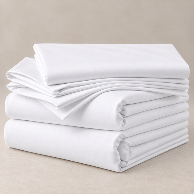 Kate Cotton White 600tc Flat Sheet