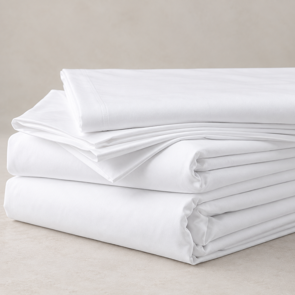 Kate Cotton White 500tc Flat Sheet