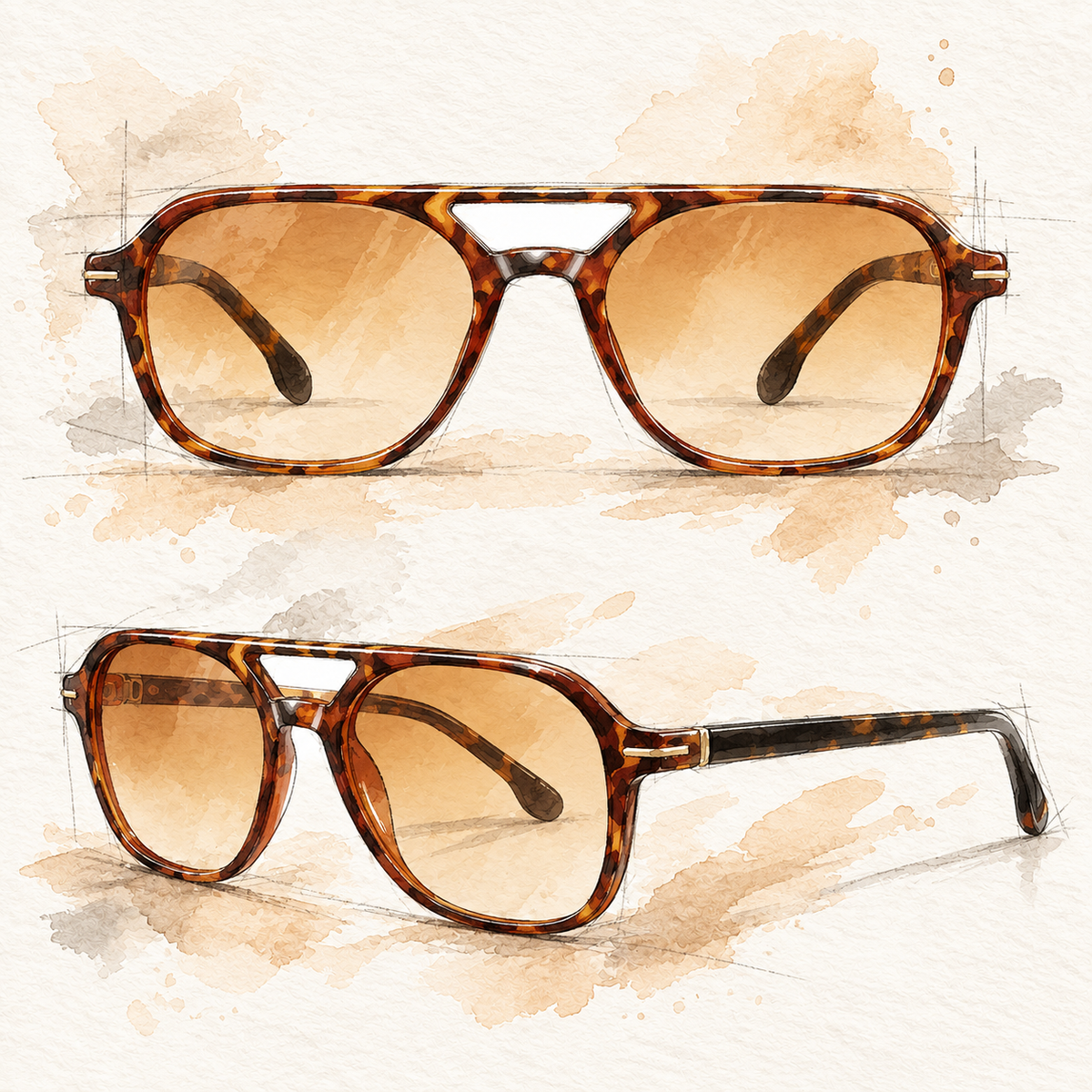 vanté 9057 polarised tortoise shell sunglasses