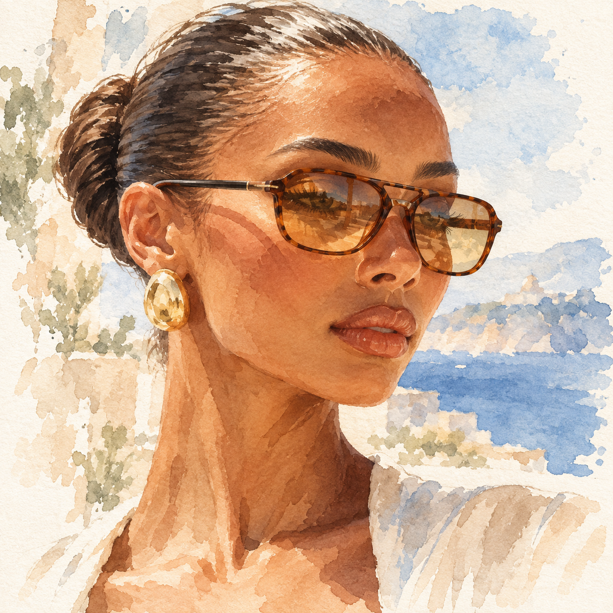 vanté 9057 polarised tortoise shell sunglasses