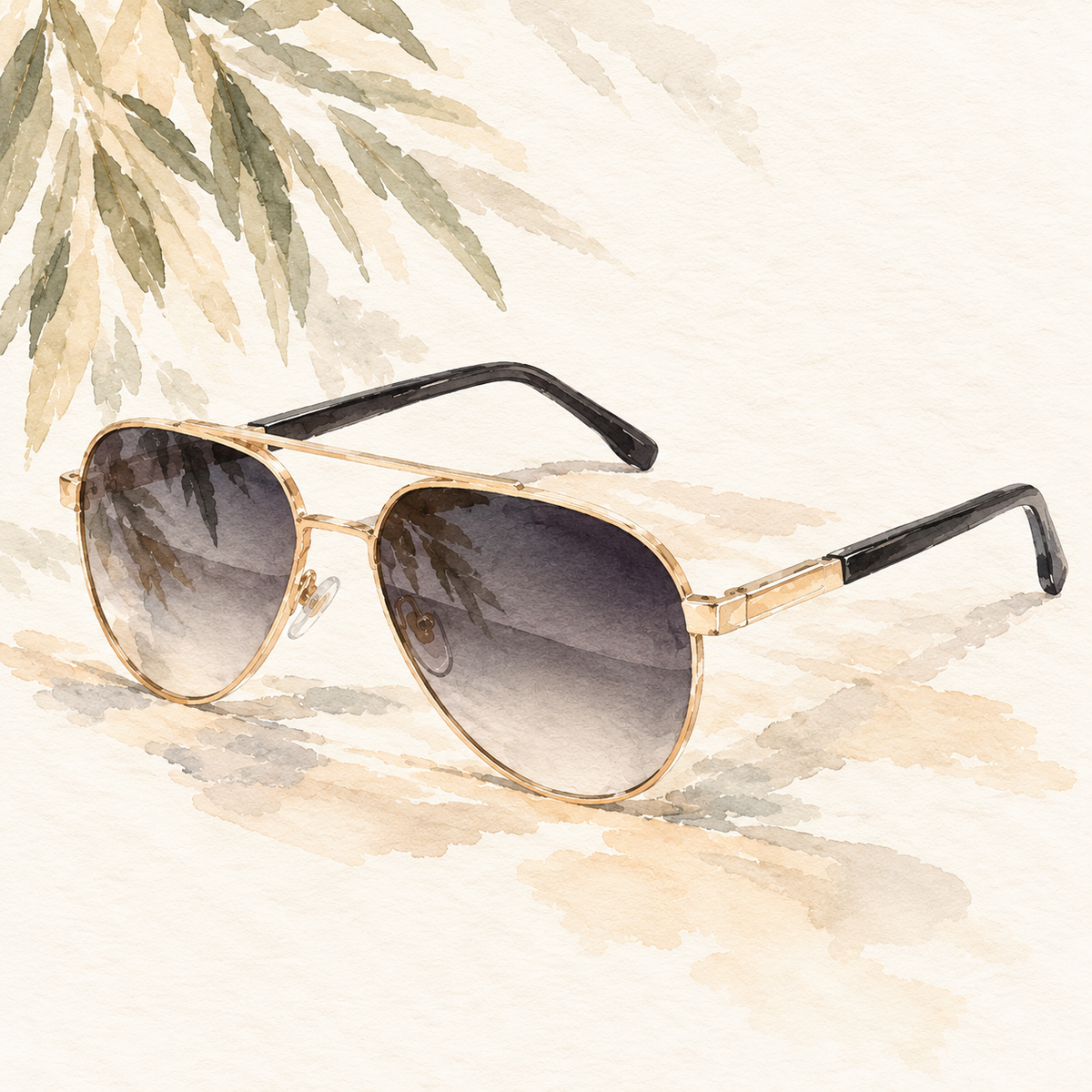 vanté 11067 sunglasses - gold smoke grey