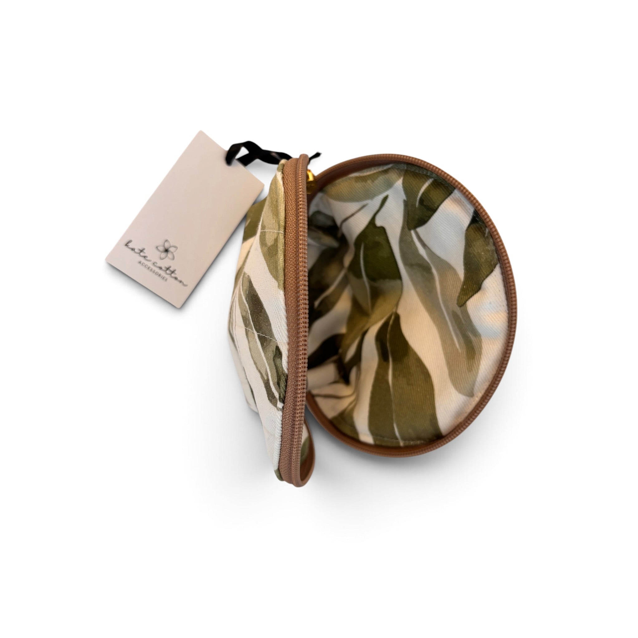kate cotton arch cosmetic bag - lemon grass