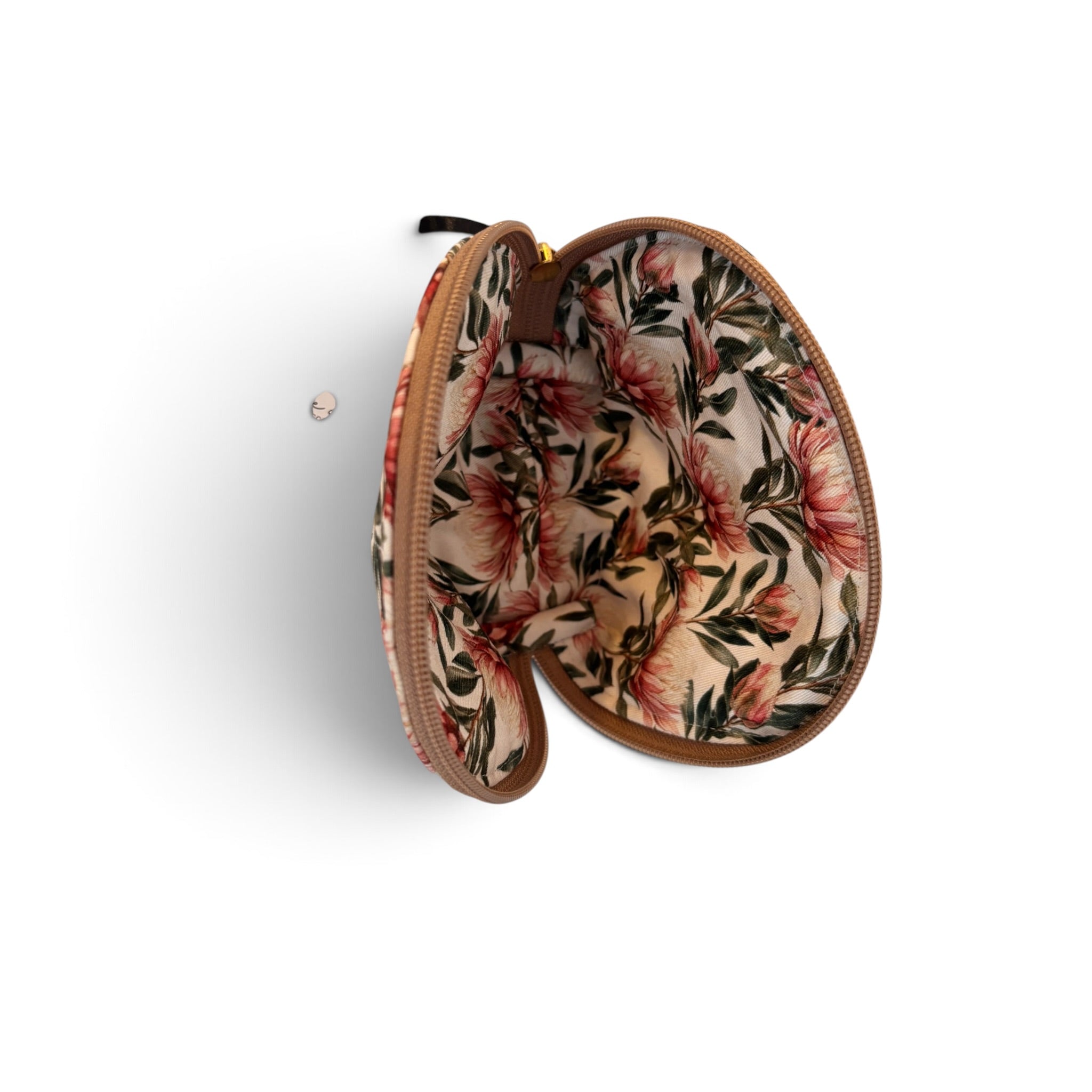 kate cotton arch cosmetic bag - rooibos protea