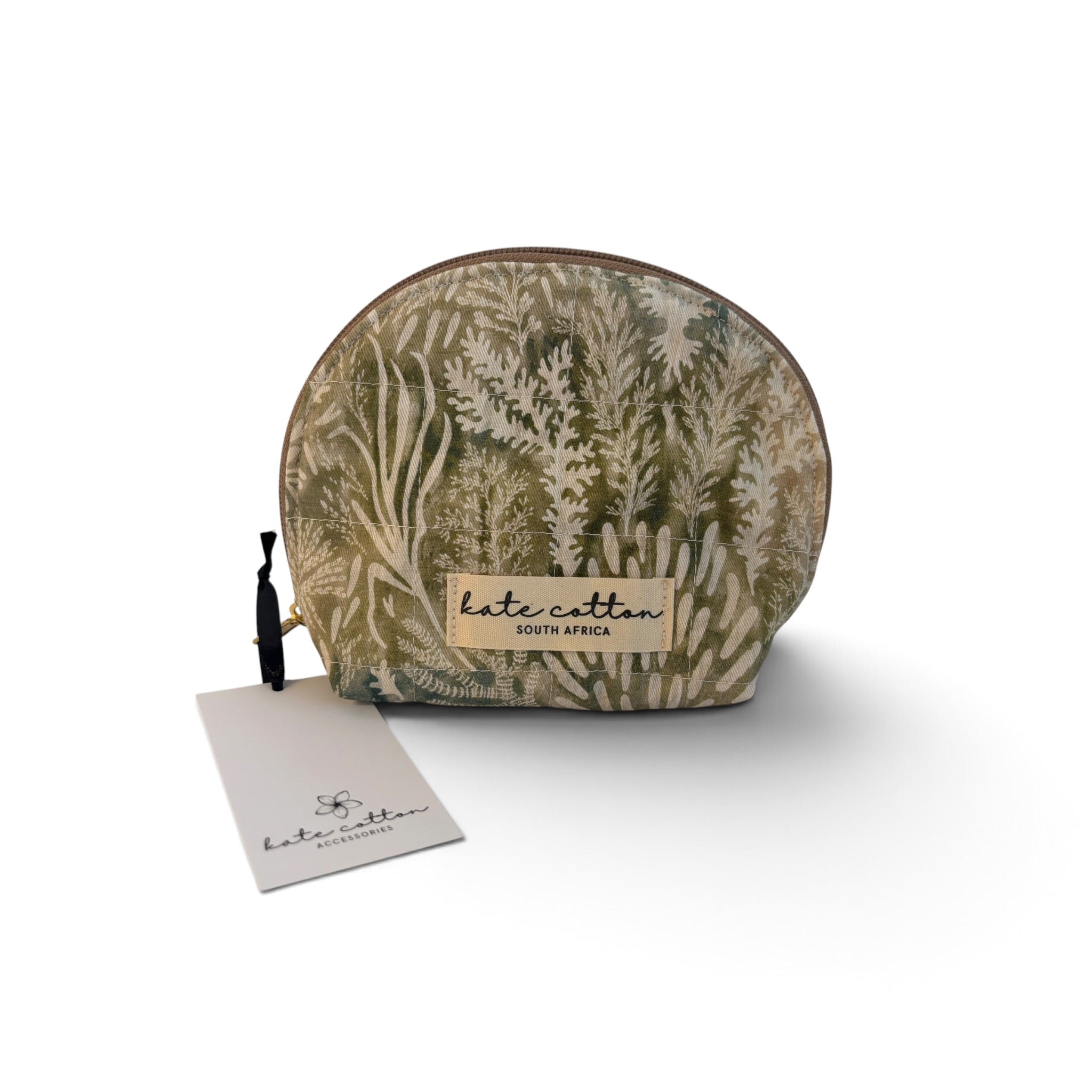 kate cotton arch cosmetic bag - ocean breeze