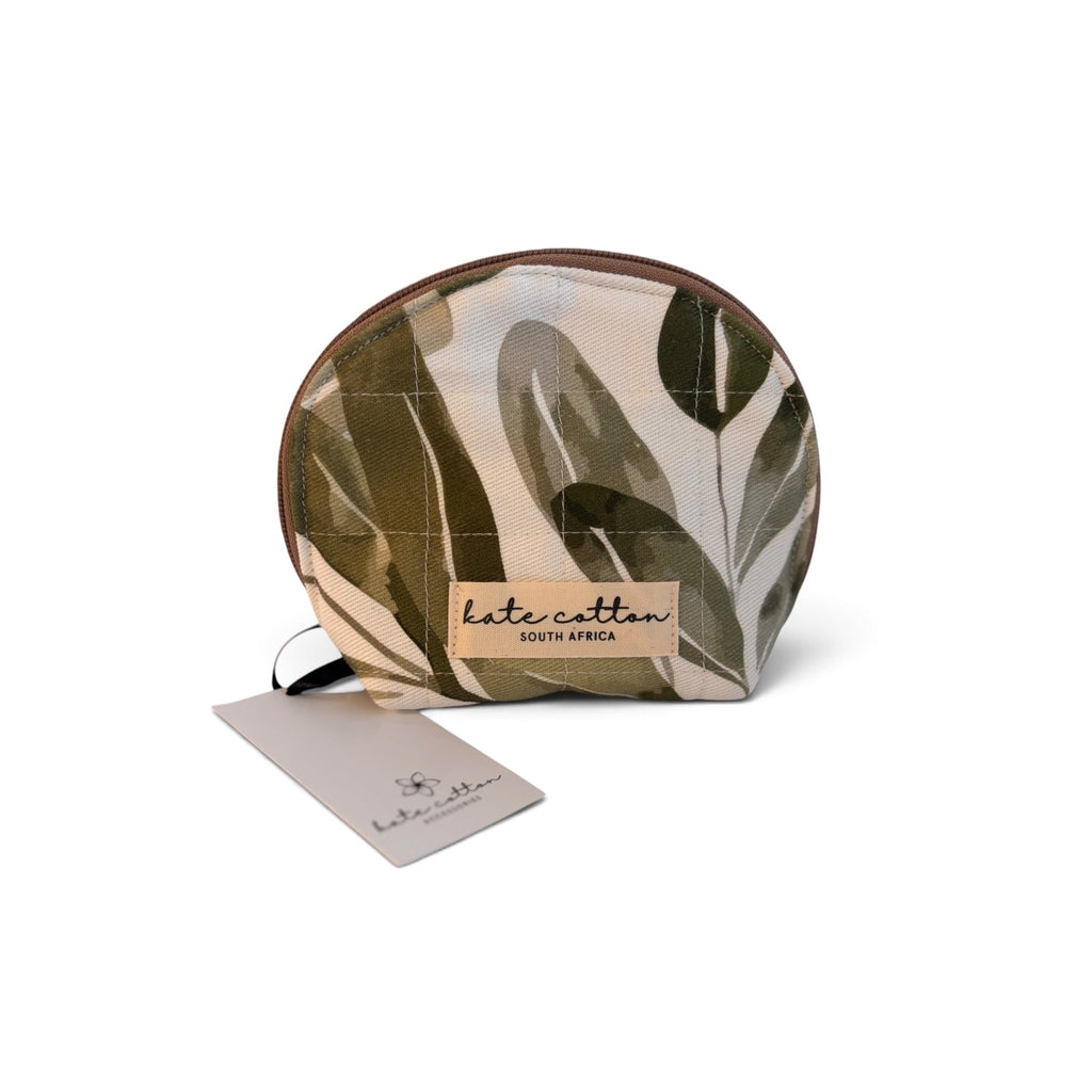 kate cotton arch cosmetic bag - lemon grass