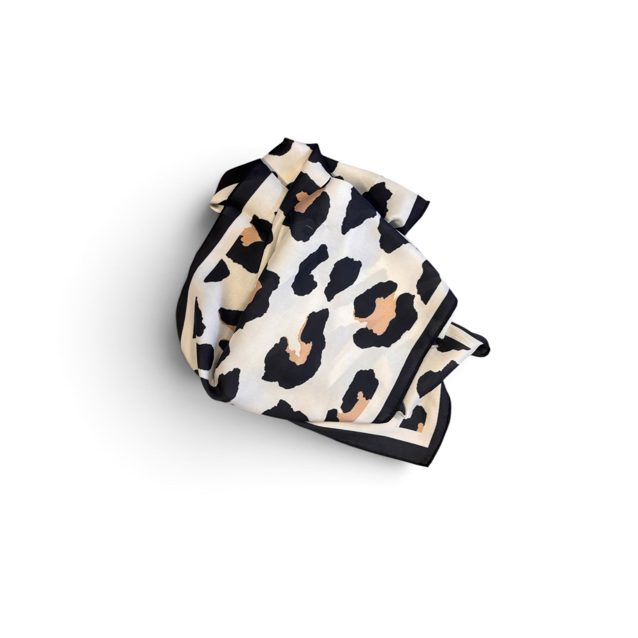 animal print bandana scarf - cream