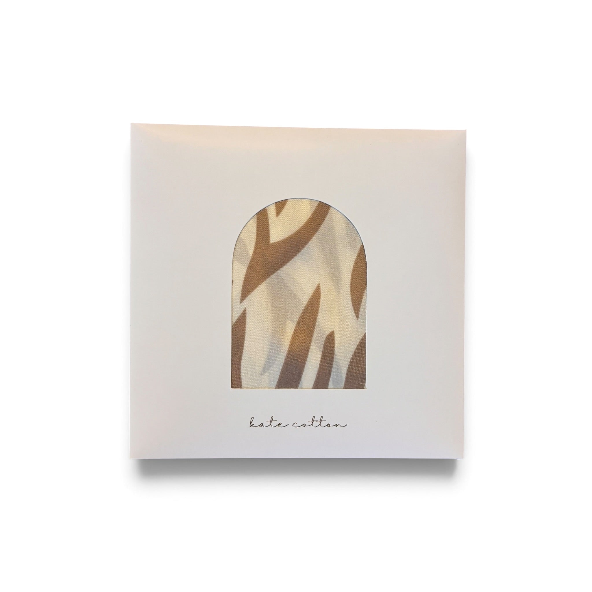 kate cotton striped zebra scarf - beige