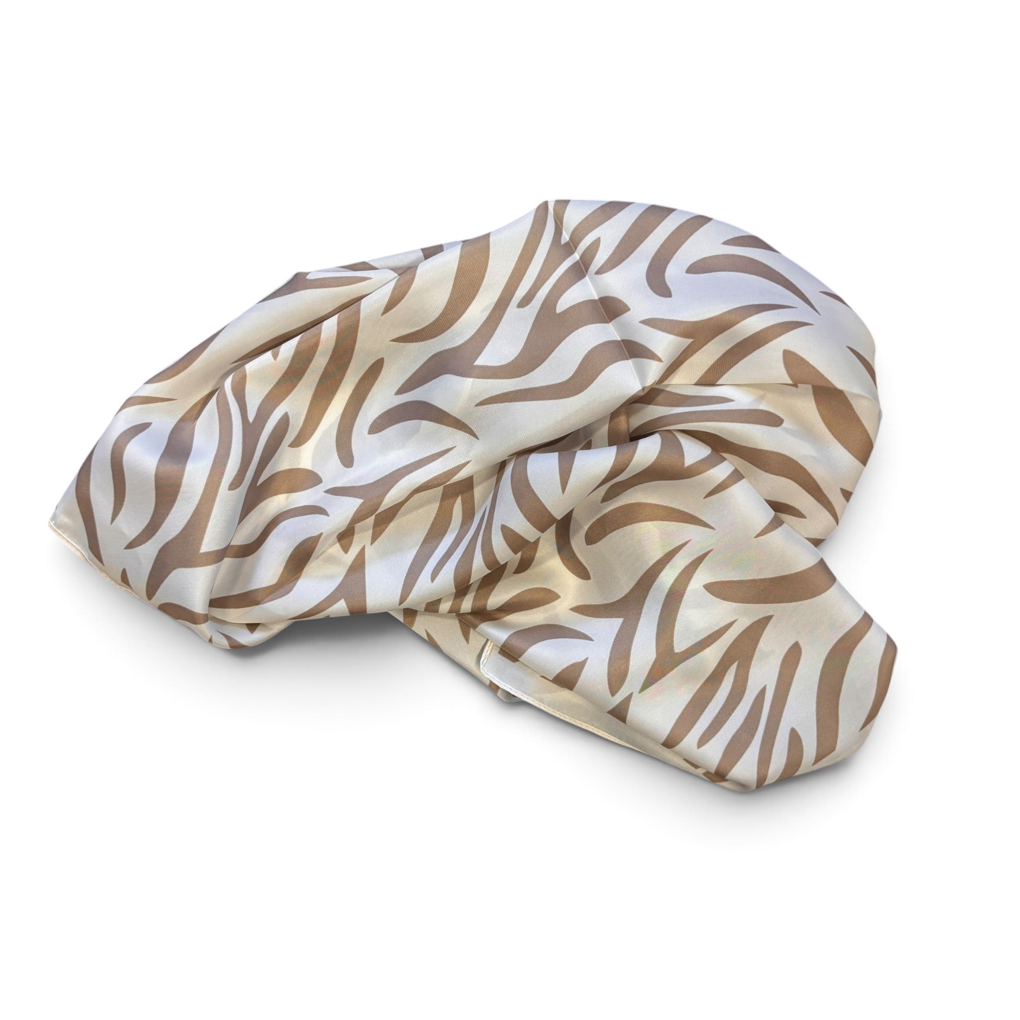 kate cotton striped zebra scarf - beige