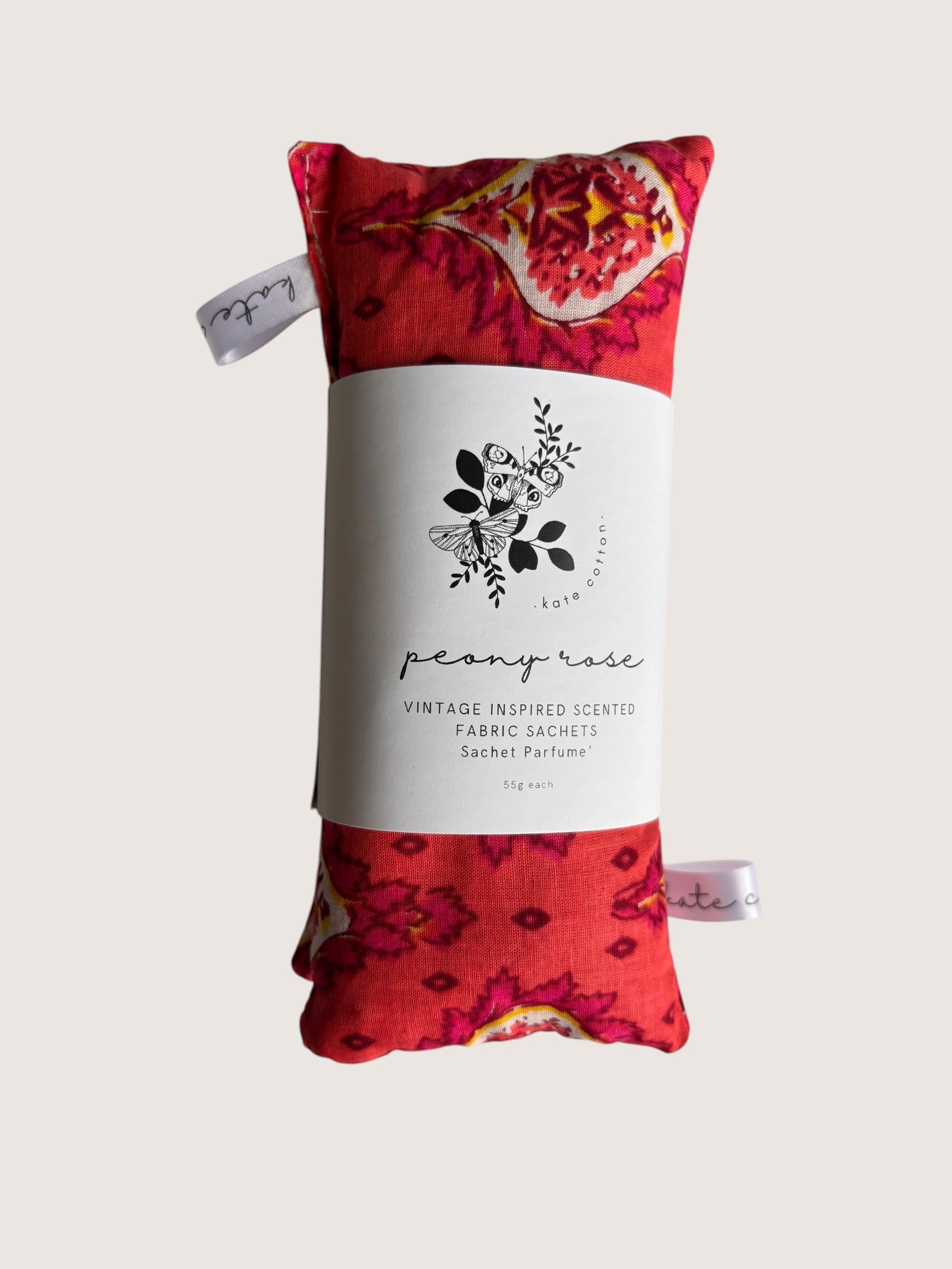 kate cotton peony rose vintage style scented sachets - indian jaipur cotton