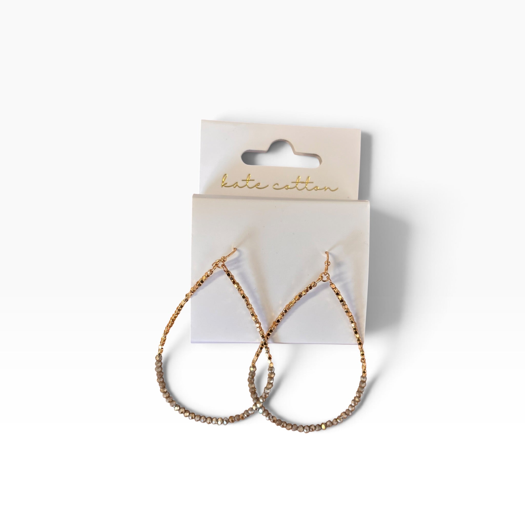 Olivia Hoop Earrings - Coffee & Gold
