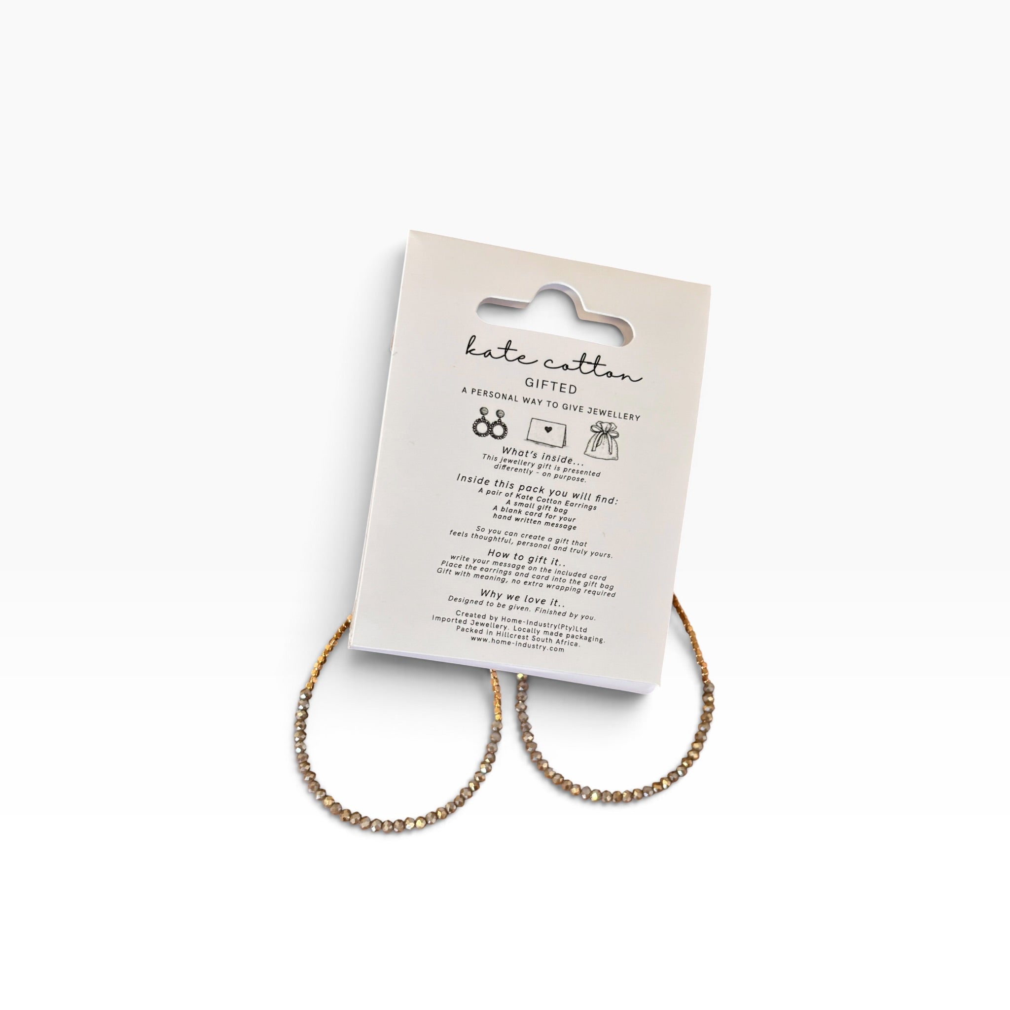 Olivia Hoop Earrings - Coffee & Gold