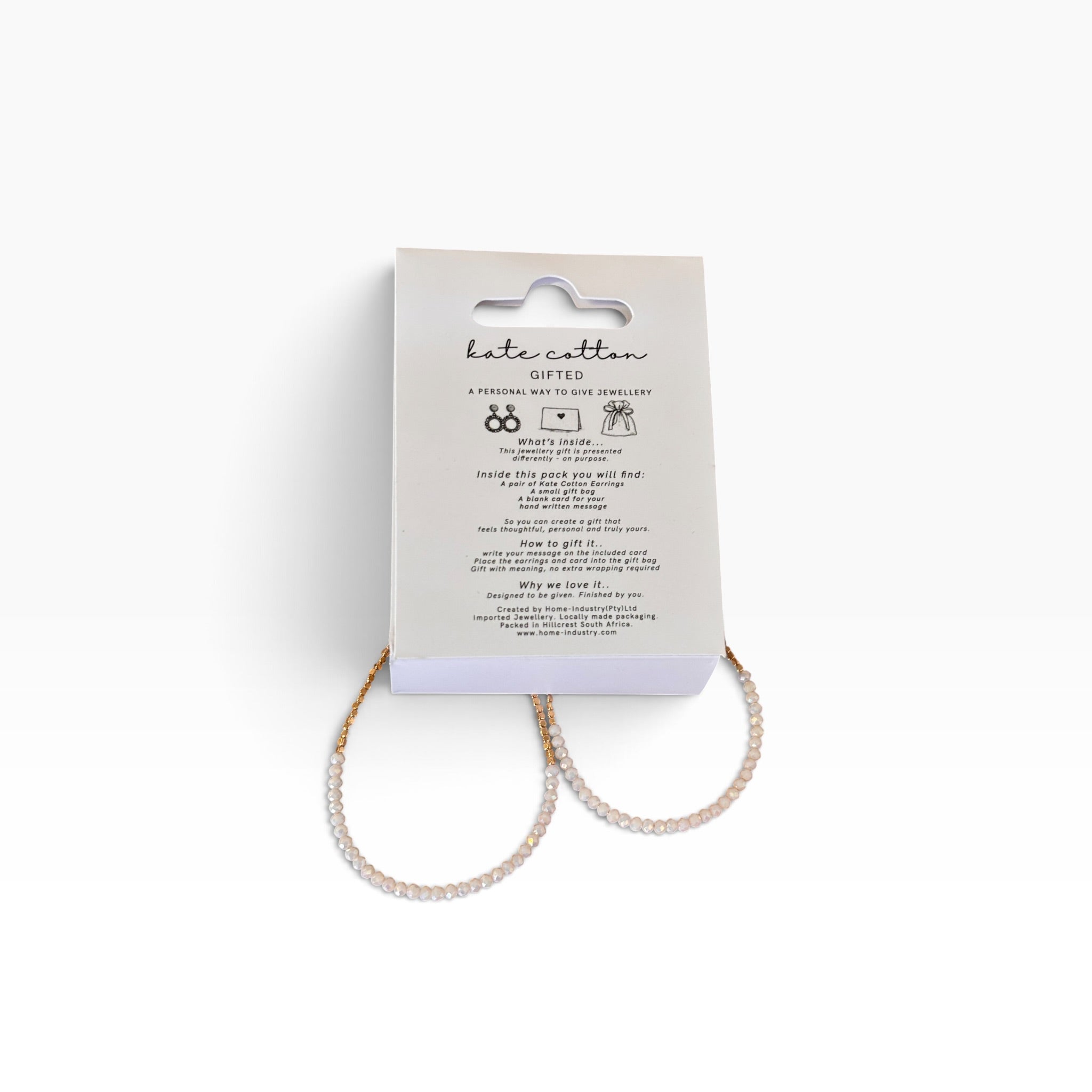Olivia Hoop Earrings - White