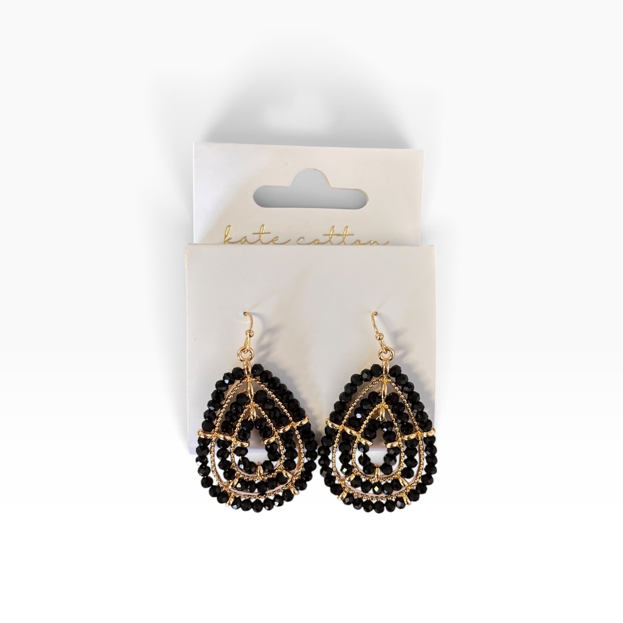 Nikki Bead Earrings - Black