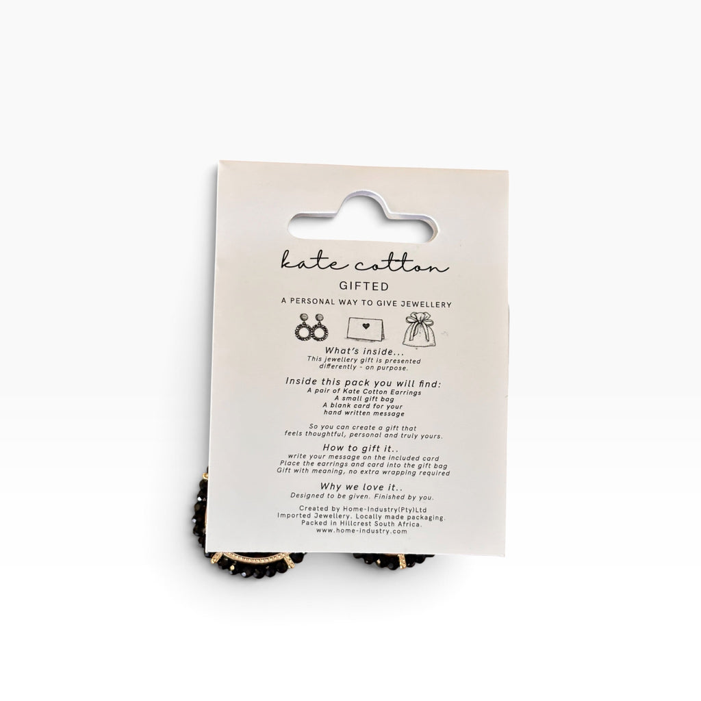 Nikki Bead Earrings - Black
