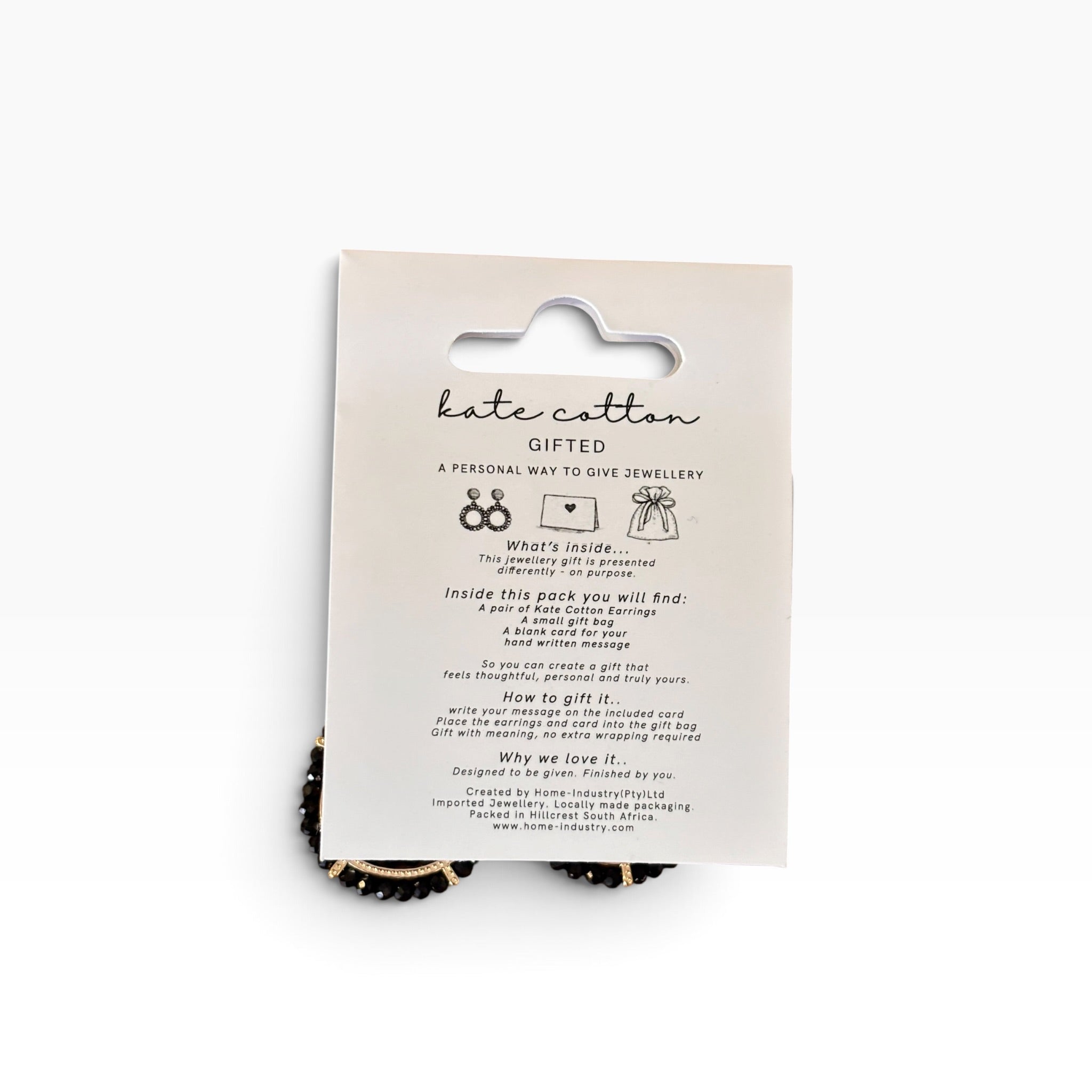 Nikki Bead Earrings - Black