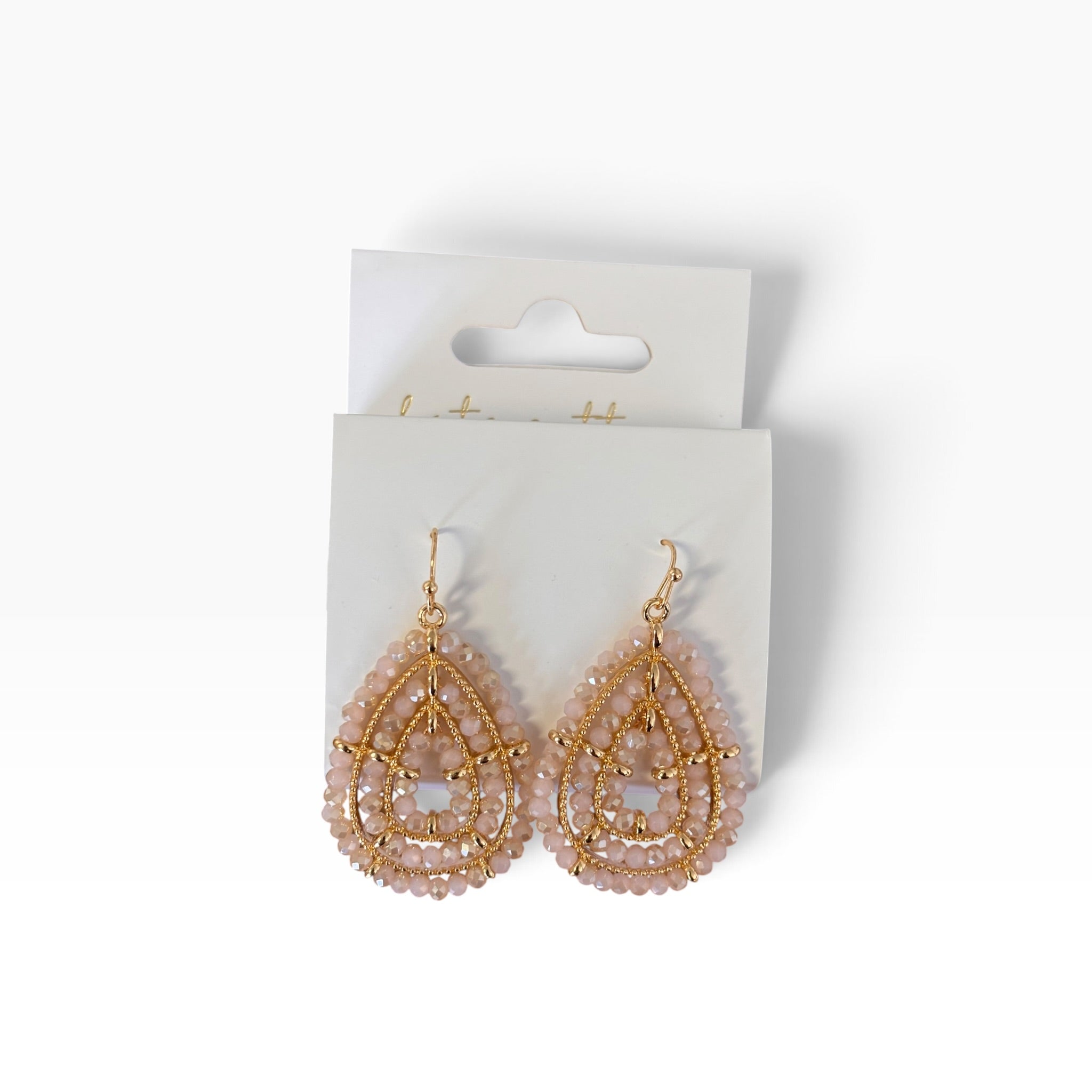 nikki bead Earrings - pink