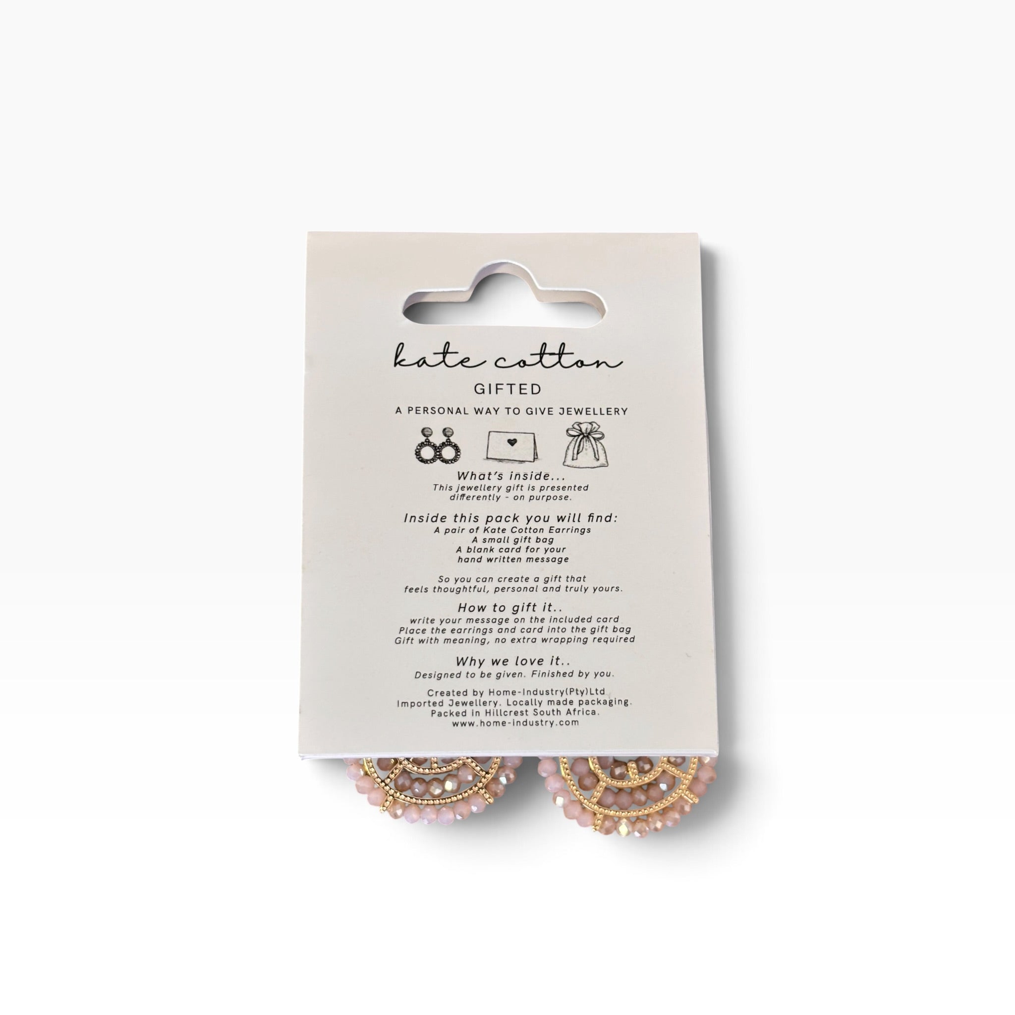 nikki bead Earrings - pink