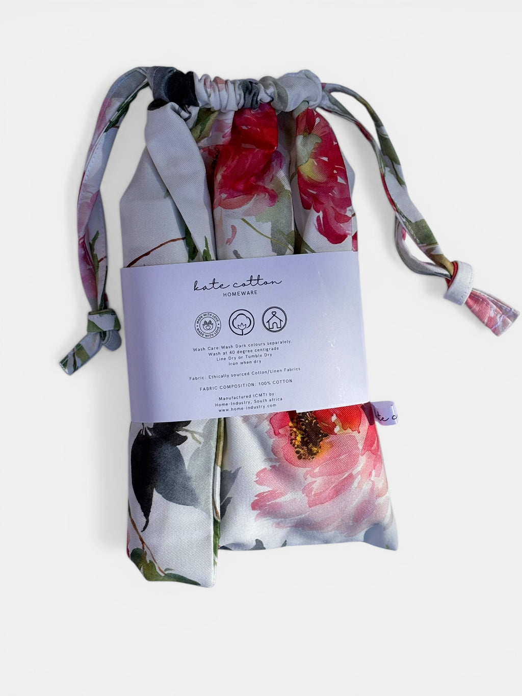 kate cotton bakewell apron - peony rose