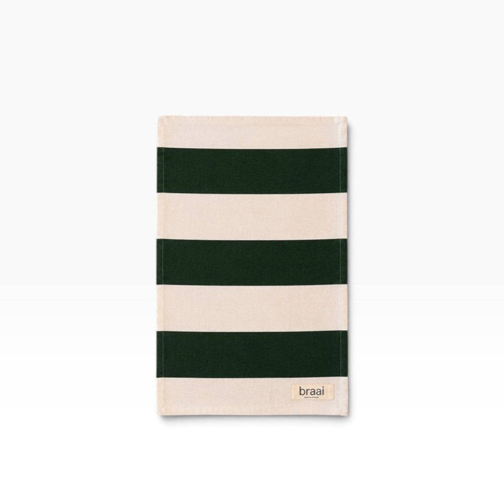 Braai South Africa | Braai Cloth - Rugby Stripe Hunters Green