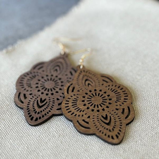 Serena Wooden Earrings