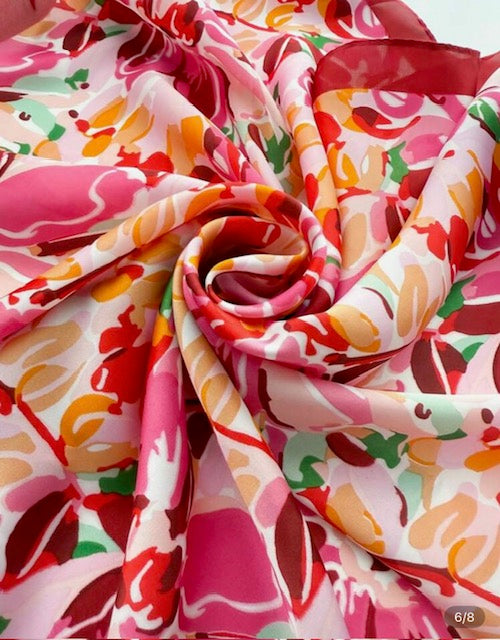 positano pink bandana scarf