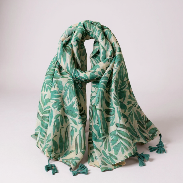 leaf scented scarf gift roll