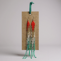 Nomad Threads Earrings - Orange&Turquoise