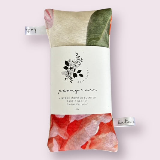 kate cotton peony rose vintage style scented sachets - modern floral