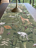 safari greens table runner
