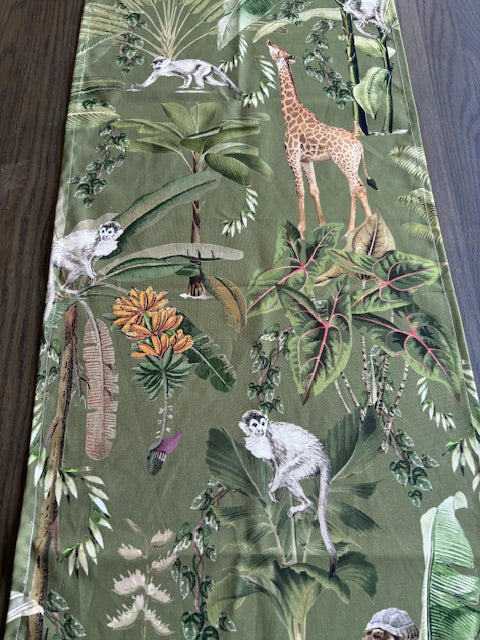 safari greens table runner