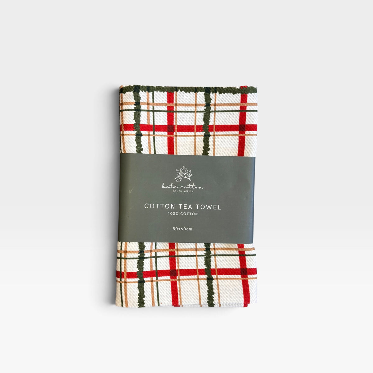 festive tea towel - tartan
