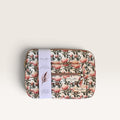 kate Cotton padded quilted 12" laptop sleeve & pencil case set - protea
